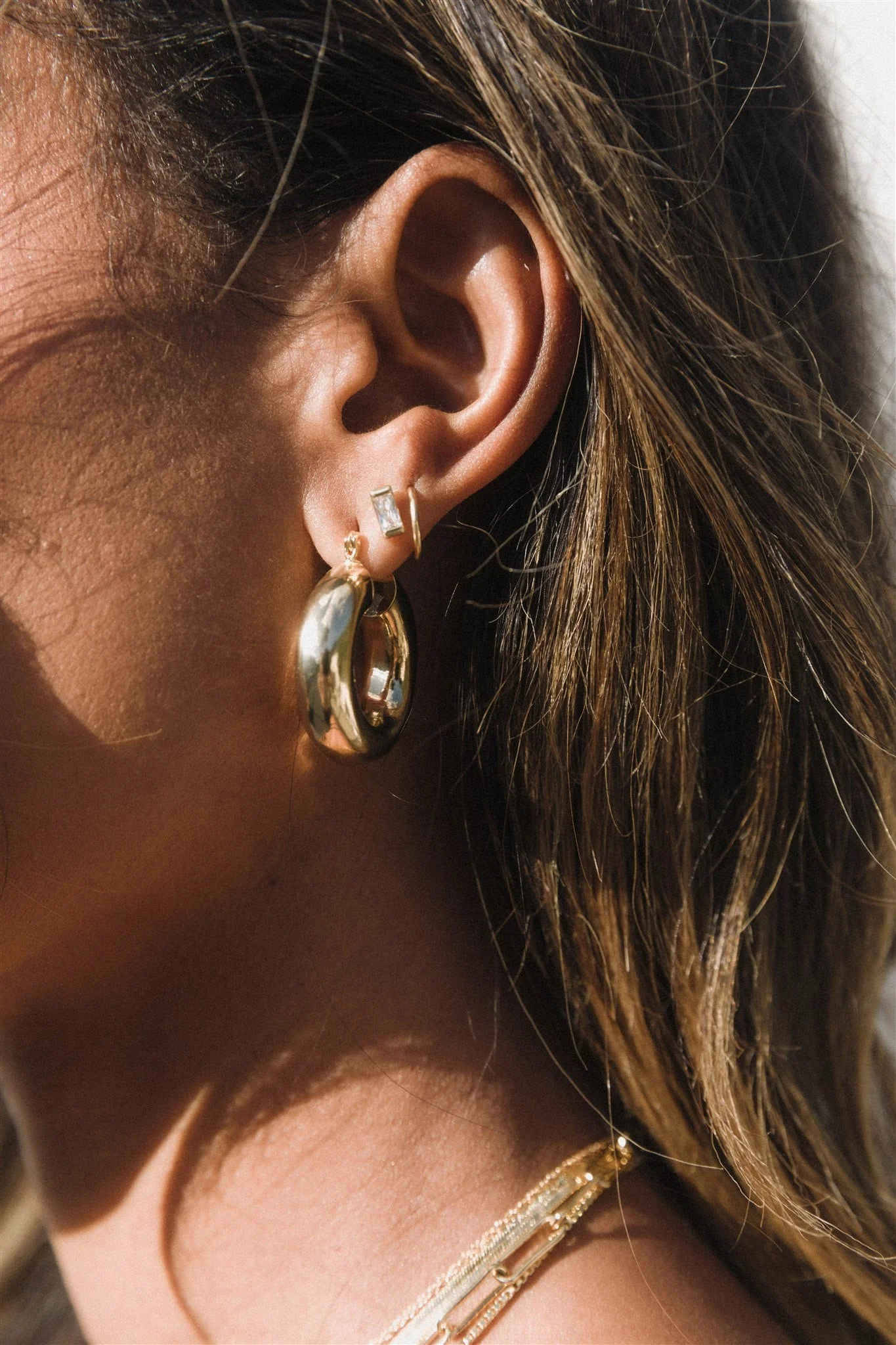 Elegant Golden Hoop Earrings