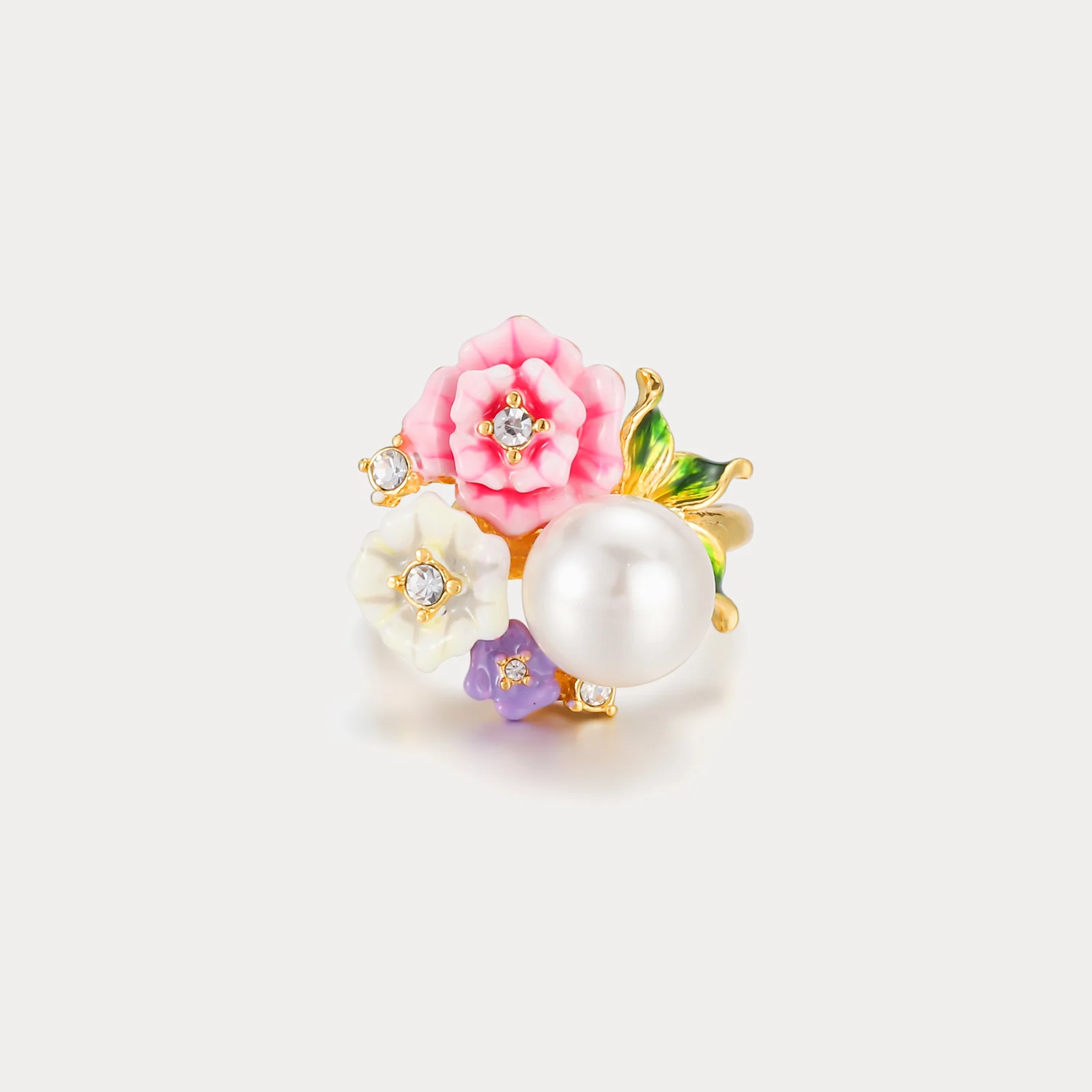Floral Fantasy Enamel Ring