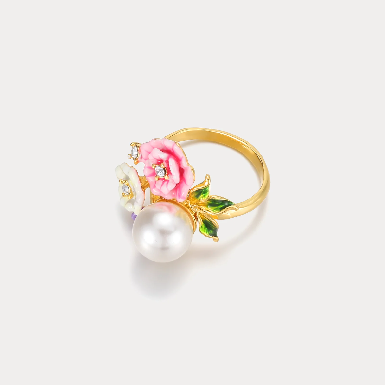 Floral Fantasy Enamel Ring