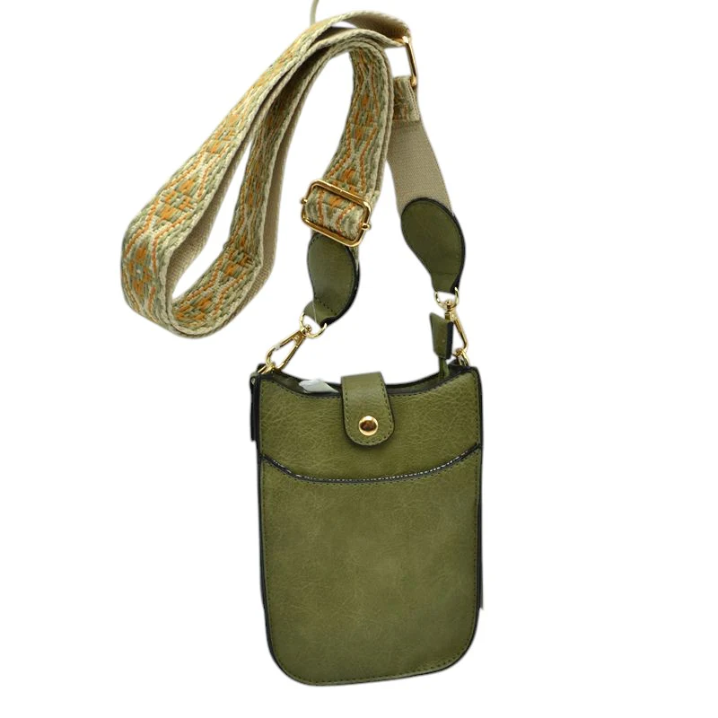 Elegant Red Faux Leather Crossbody Bag