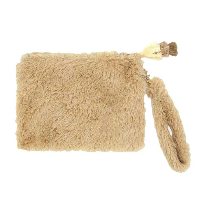 Versatile Faux Fur Clutch Bag