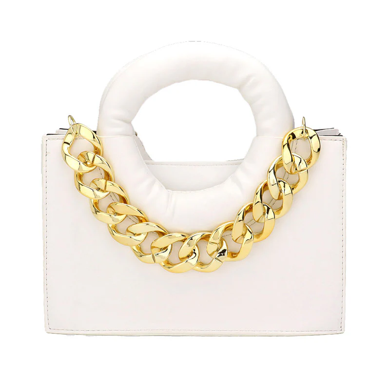 Elegant Chain-Accented Handbag
