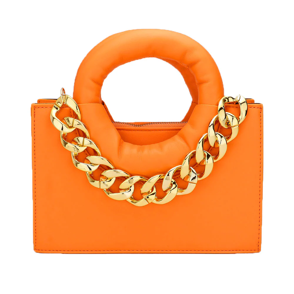 Elegant Chain-Accented Handbag
