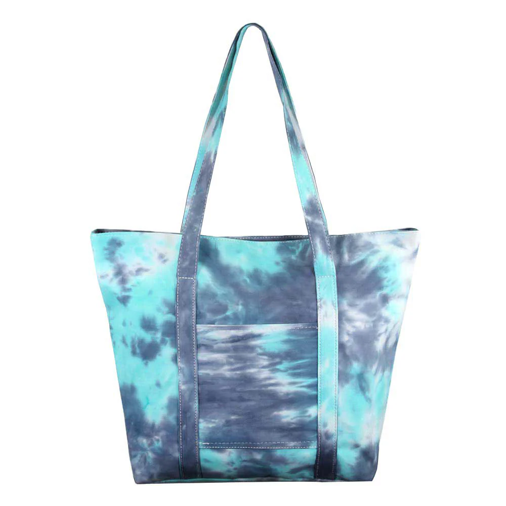 Stylish Blue Tie-Dye Tote Bag