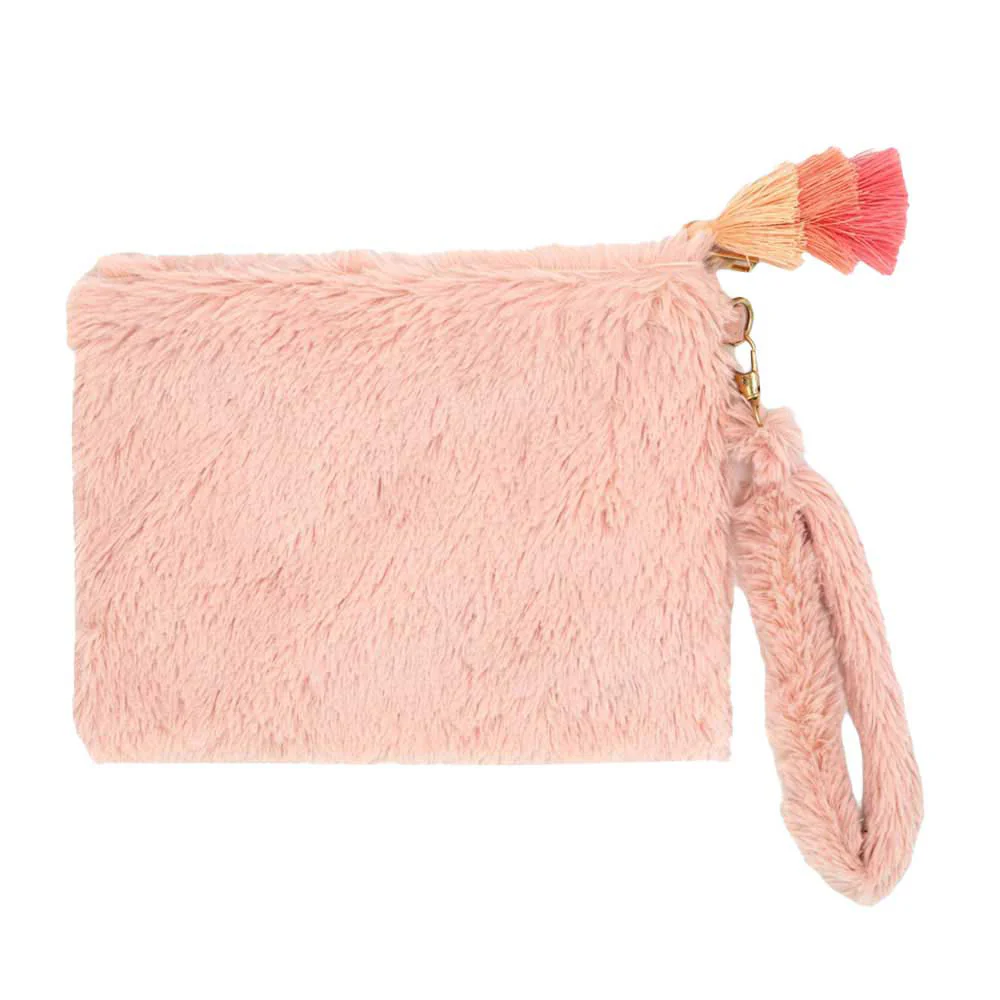 Versatile Faux Fur Clutch Bag
