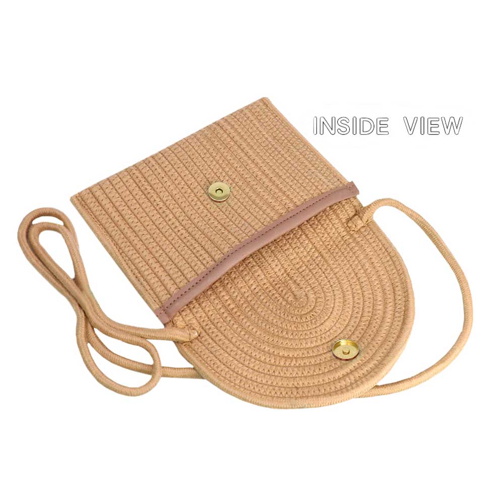 Chic Straw Crossbody Bag