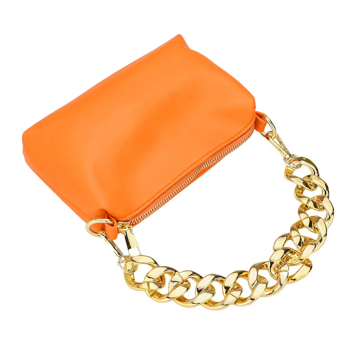 Elegant Chain-Accented Handbag