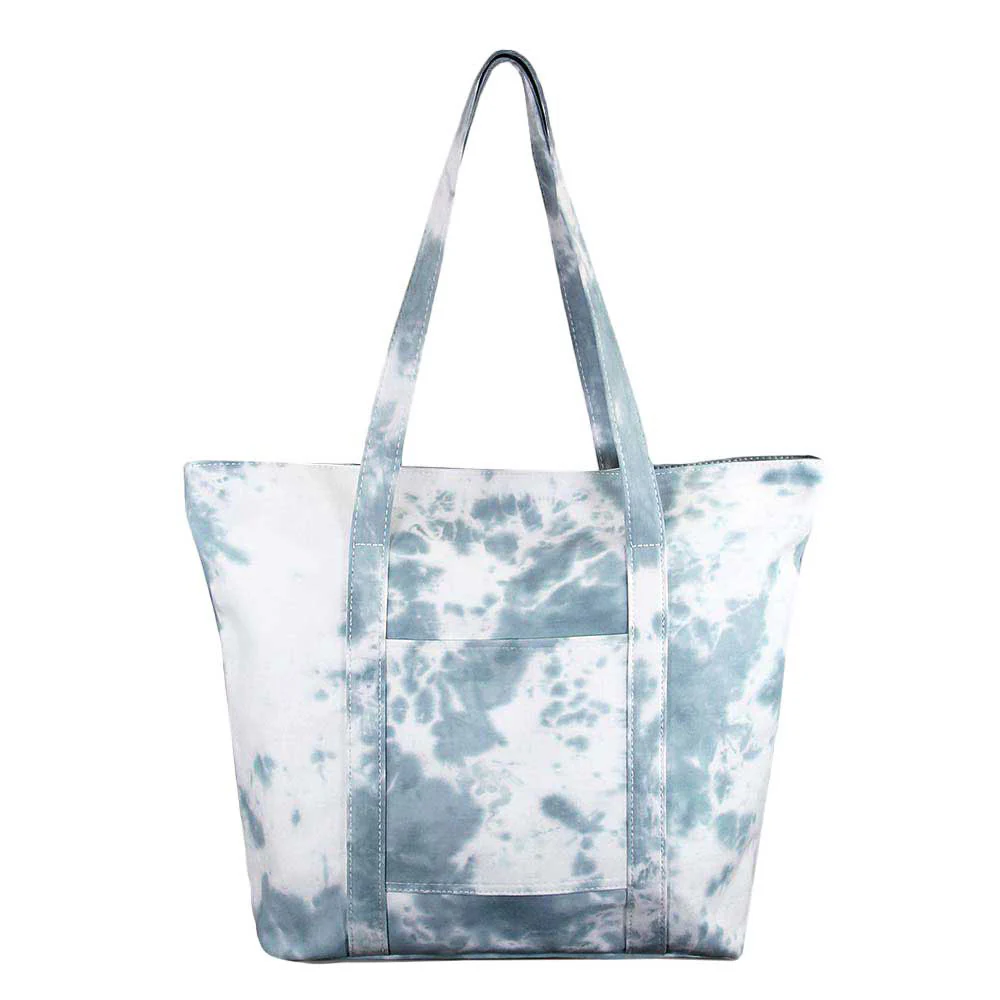 Stylish Blue Tie-Dye Tote Bag