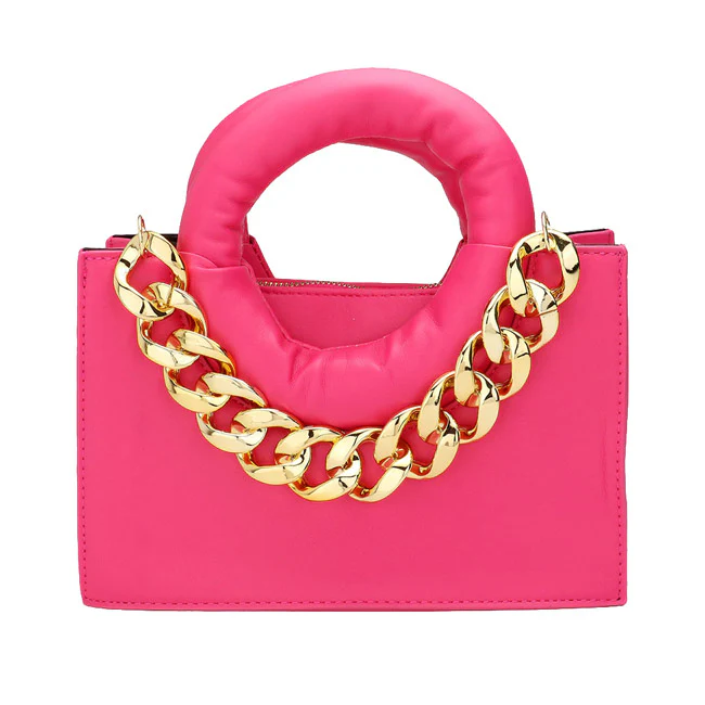 Elegant Chain-Accented Handbag