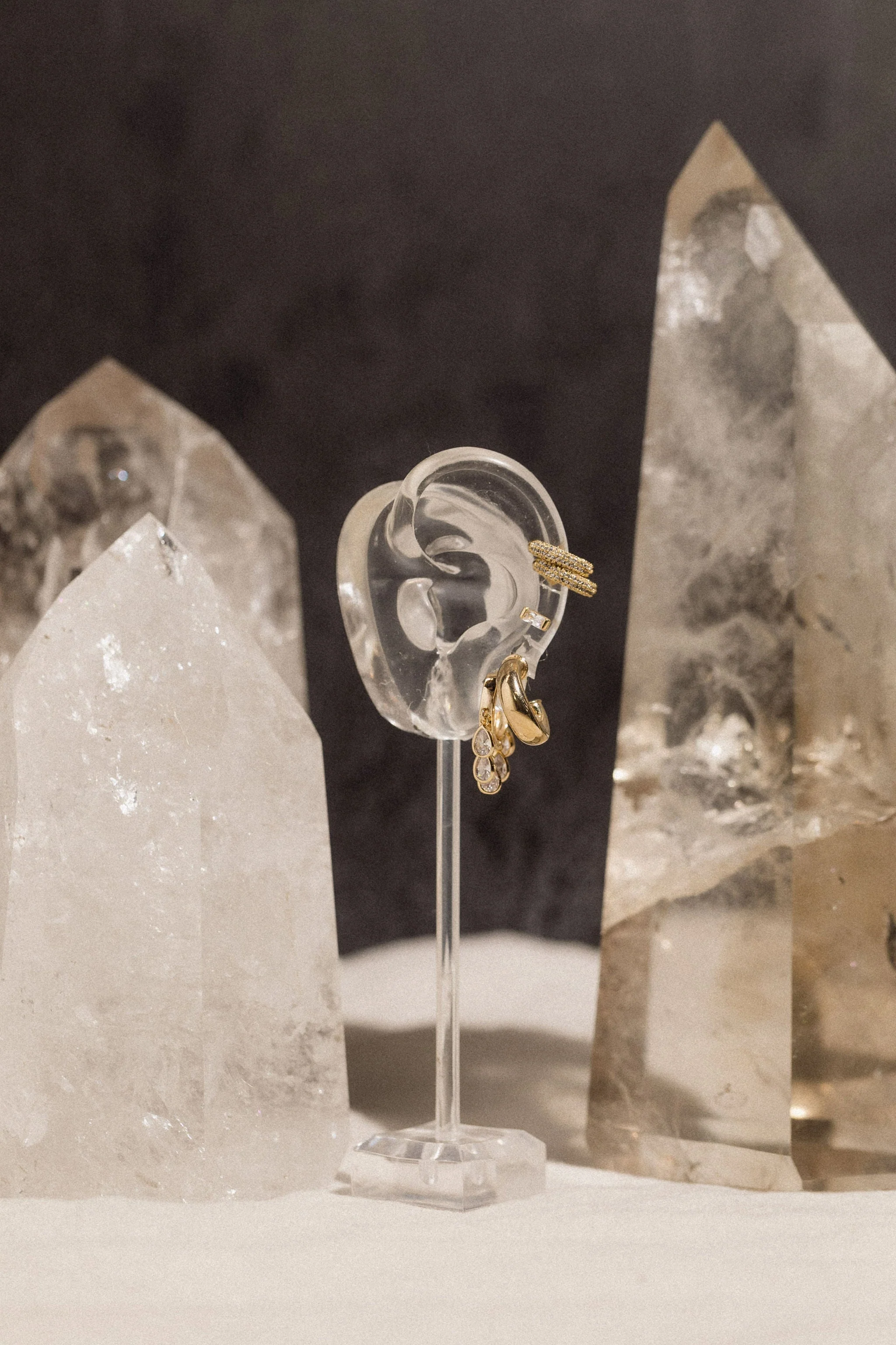 Elegant Teardrop Charm Hoop Earrings