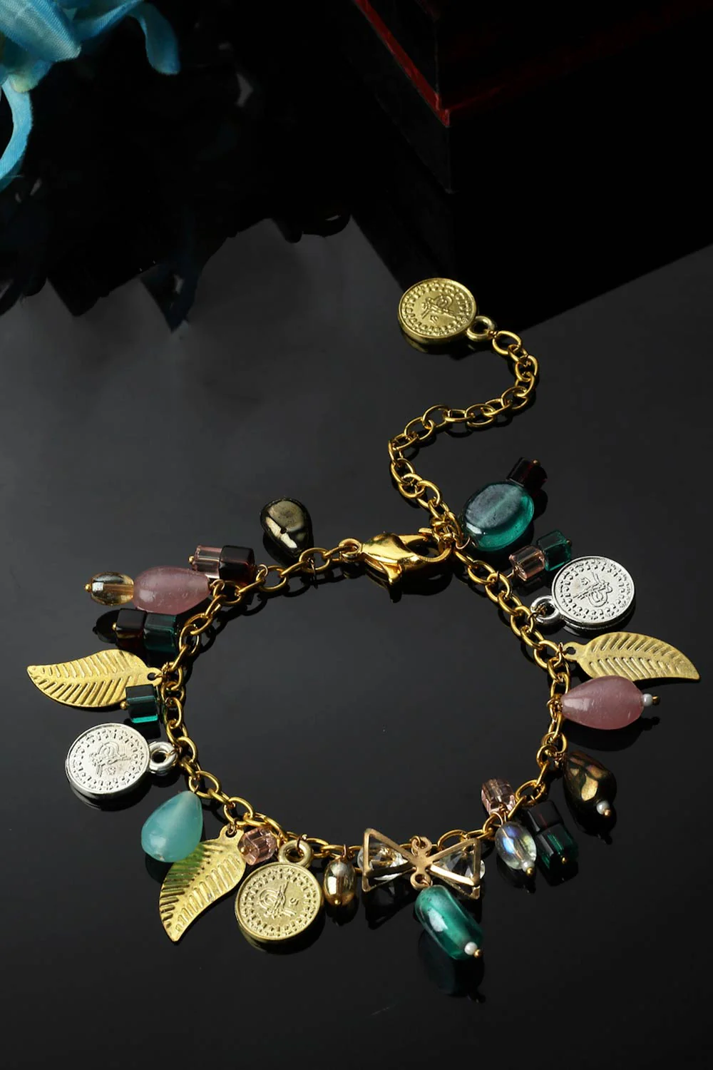 Elegant Beaded Charm Bracelet