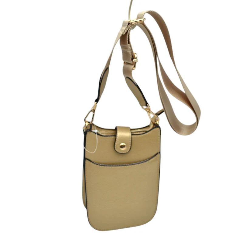 Elegant Red Faux Leather Crossbody Bag