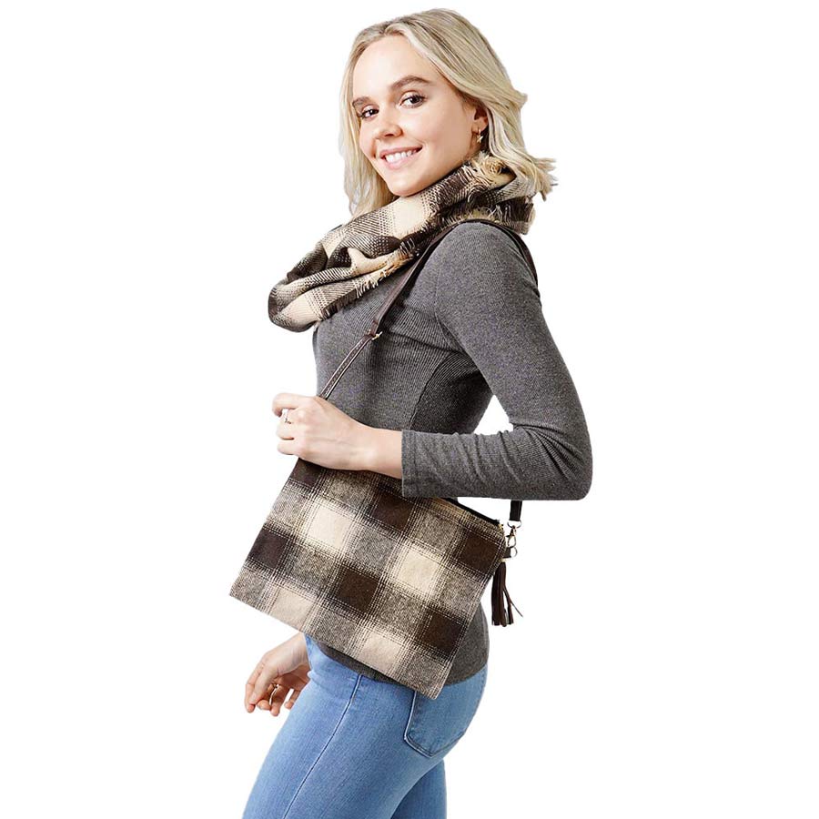 Chic Plaid Crossbody Bag