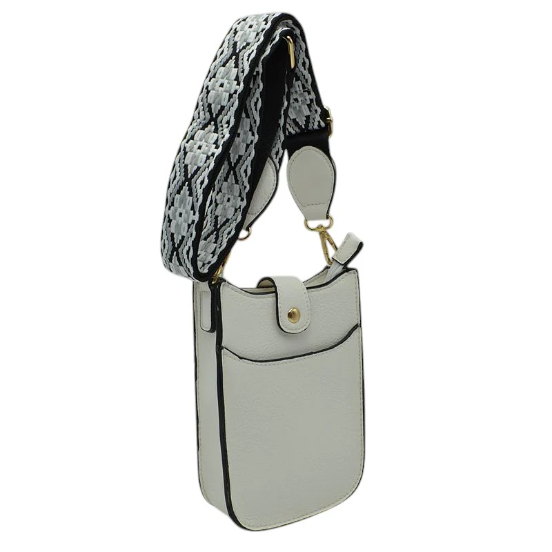 Elegant Red Faux Leather Crossbody Bag